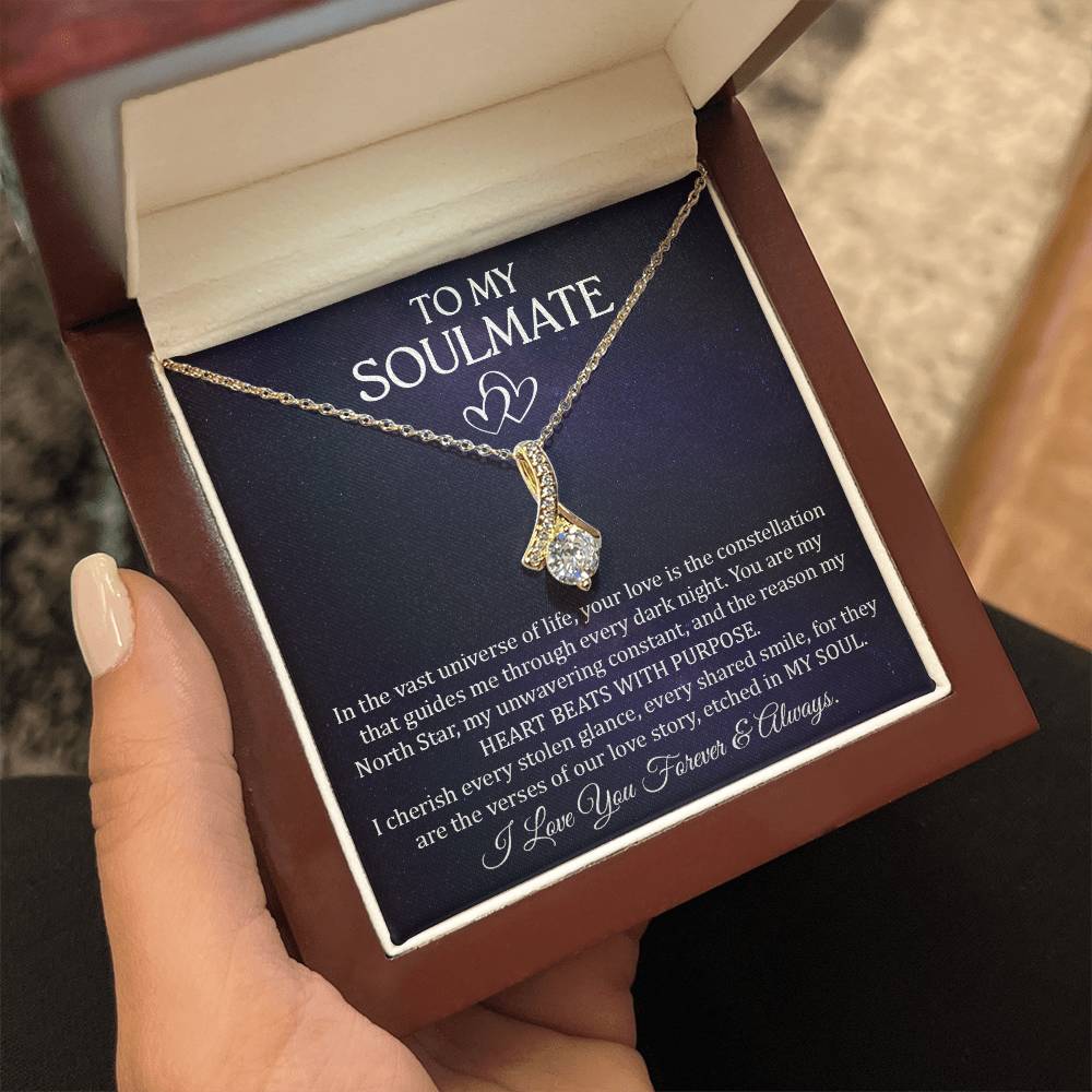 To My Soulmate You are my Universe Necklace Alluring Beauty Necklace