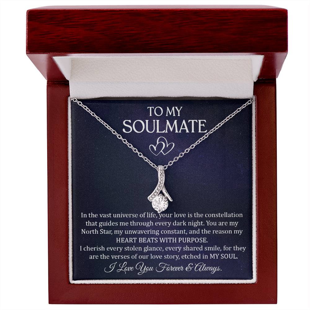 To My Soulmate You are my Universe Necklace Alluring Beauty Necklace