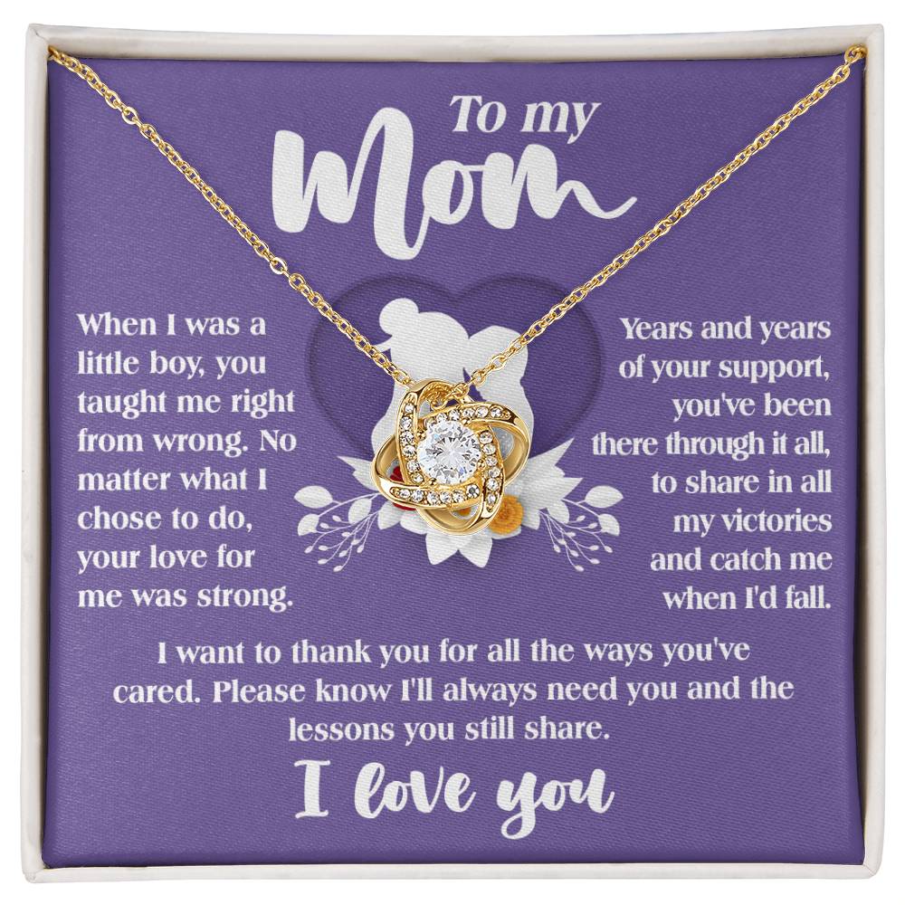 To my Mom Thank you Necklace