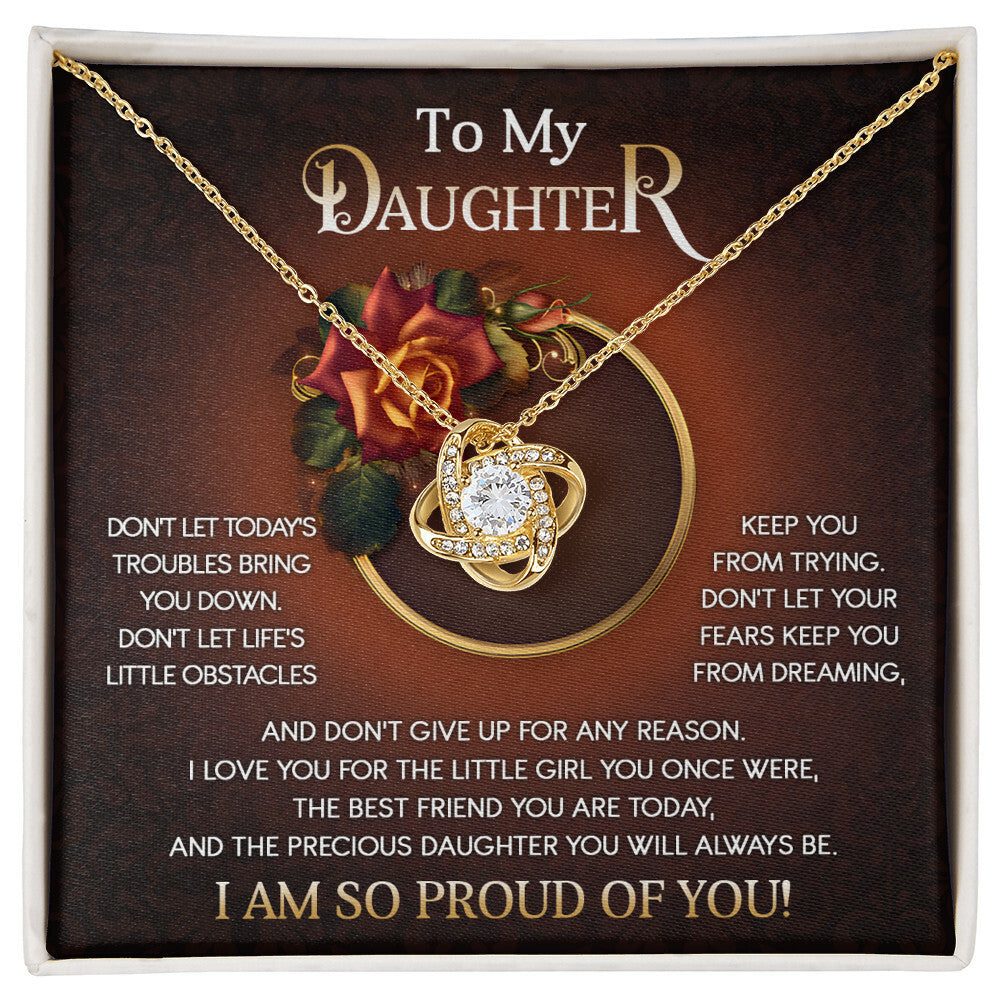 Daughter-The Little Girl Love Knot Necklace