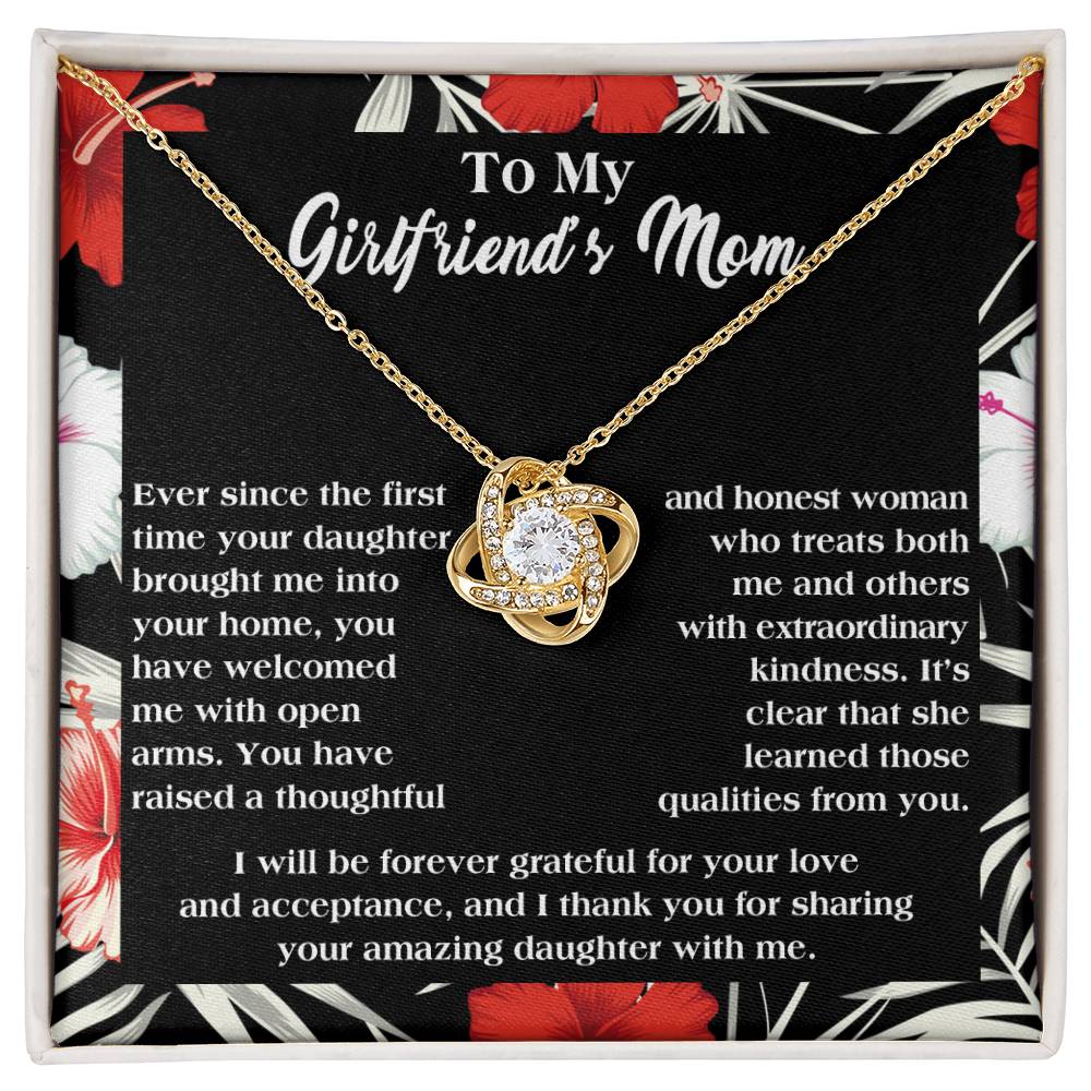 To My Girlfriend's Mom Forever Grateful Necklace