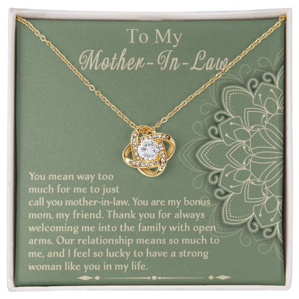 To My Mother-in-Law, Strong Woman Necklace