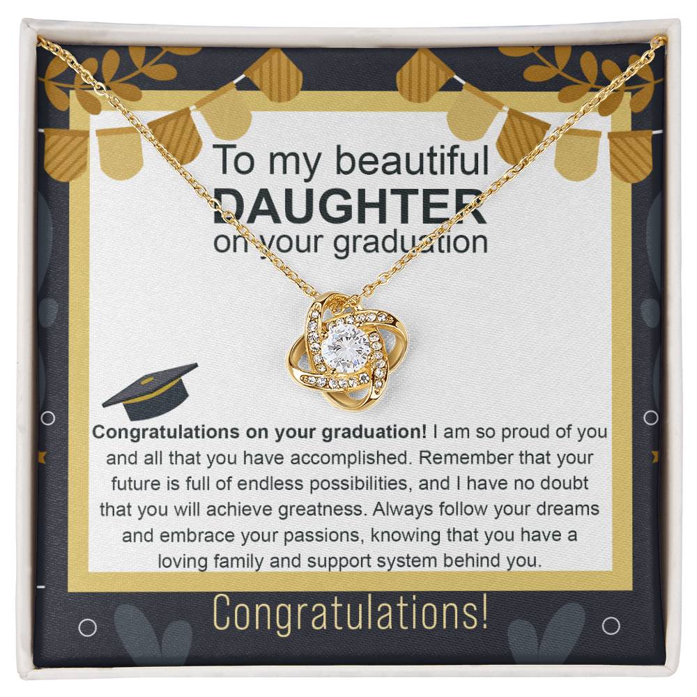 To my Beautiful Daughter On Your Graduation Necklace
