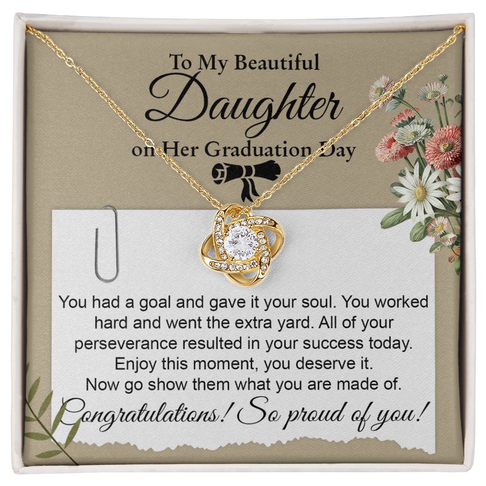 To My Daughter Congratulations Necklace