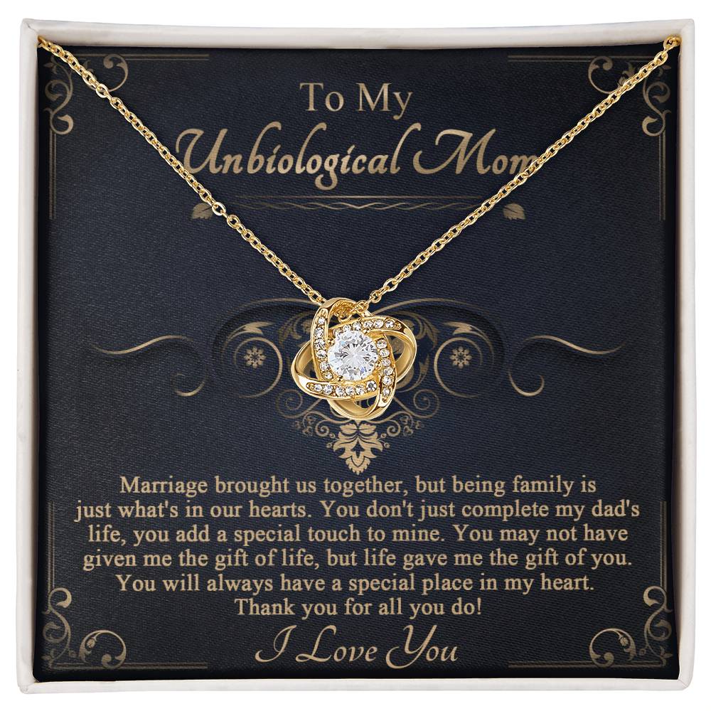 To My Unbiological Mom Necklace