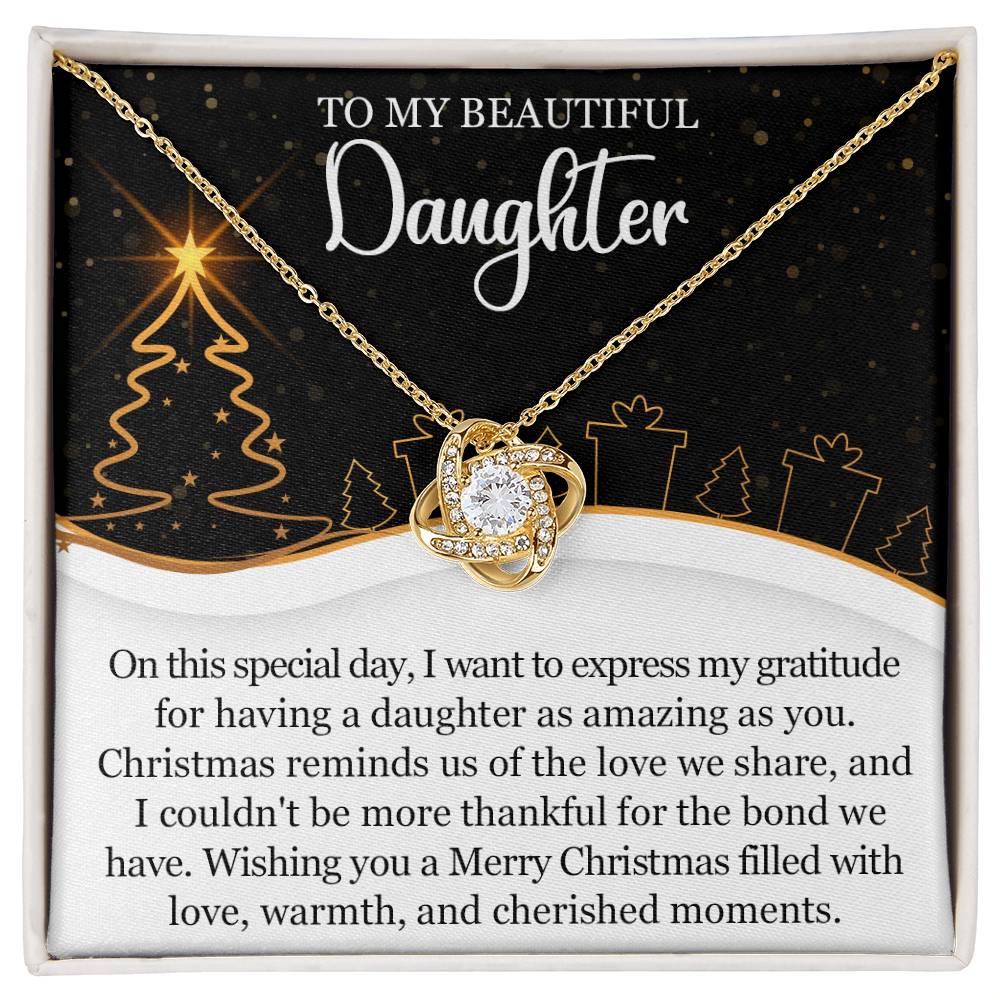 To my Beautiful Daughter Christmas Necklace