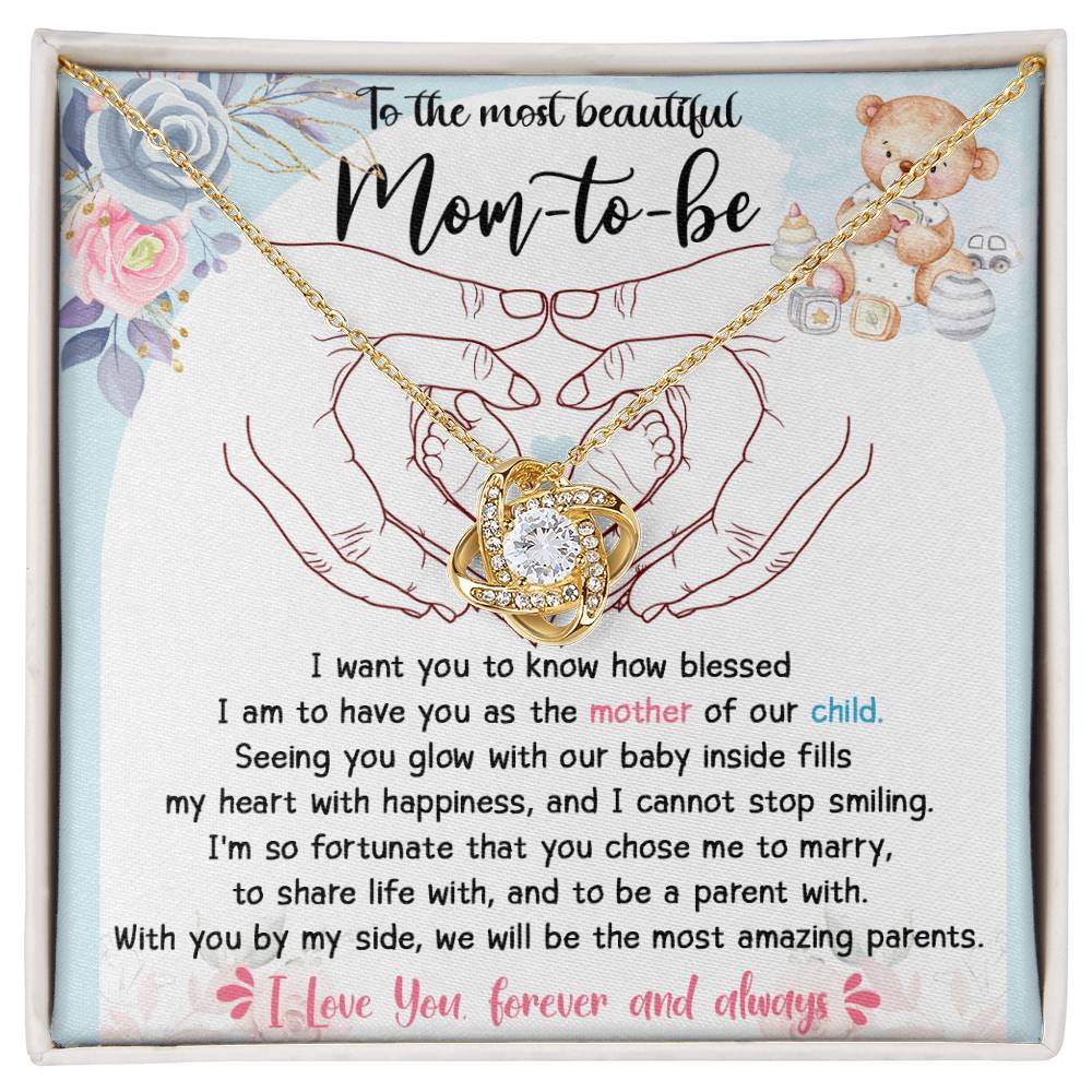 To The most beatiful Mom to be Necklace