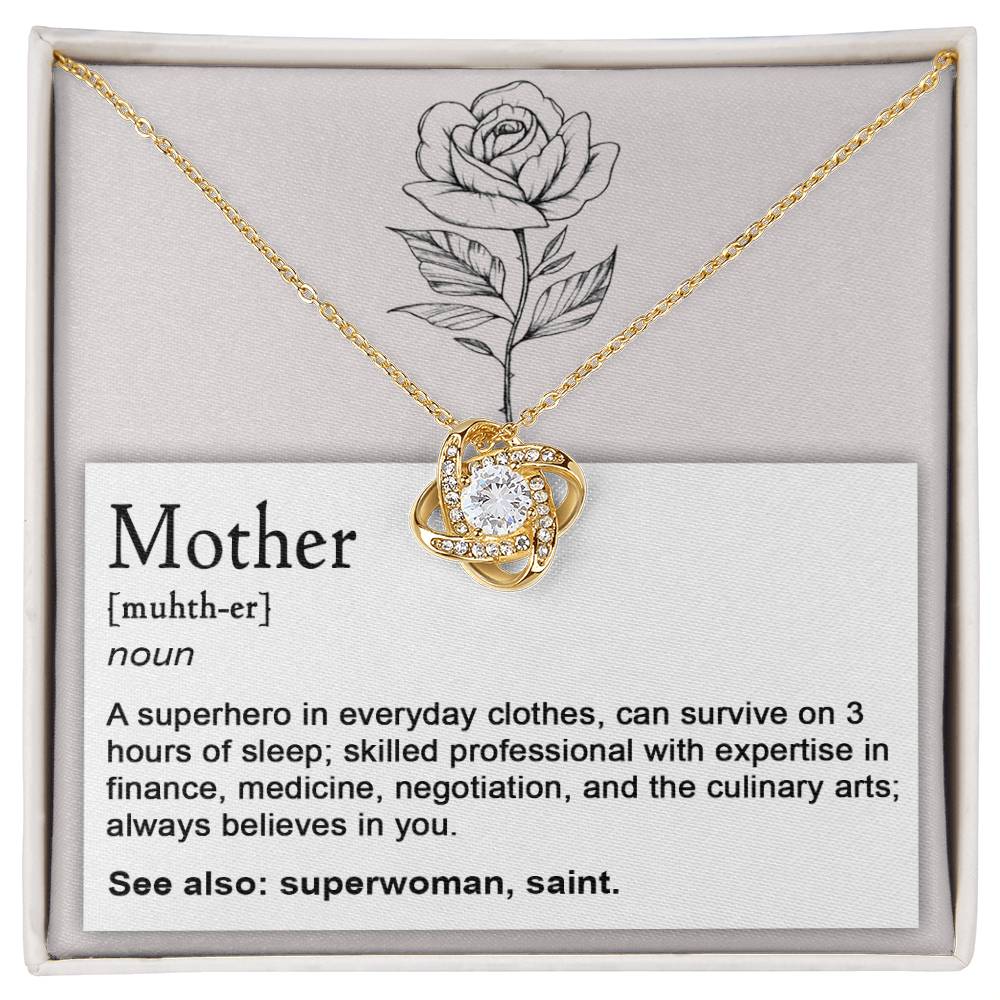 Mom Superhero Noun Necklace