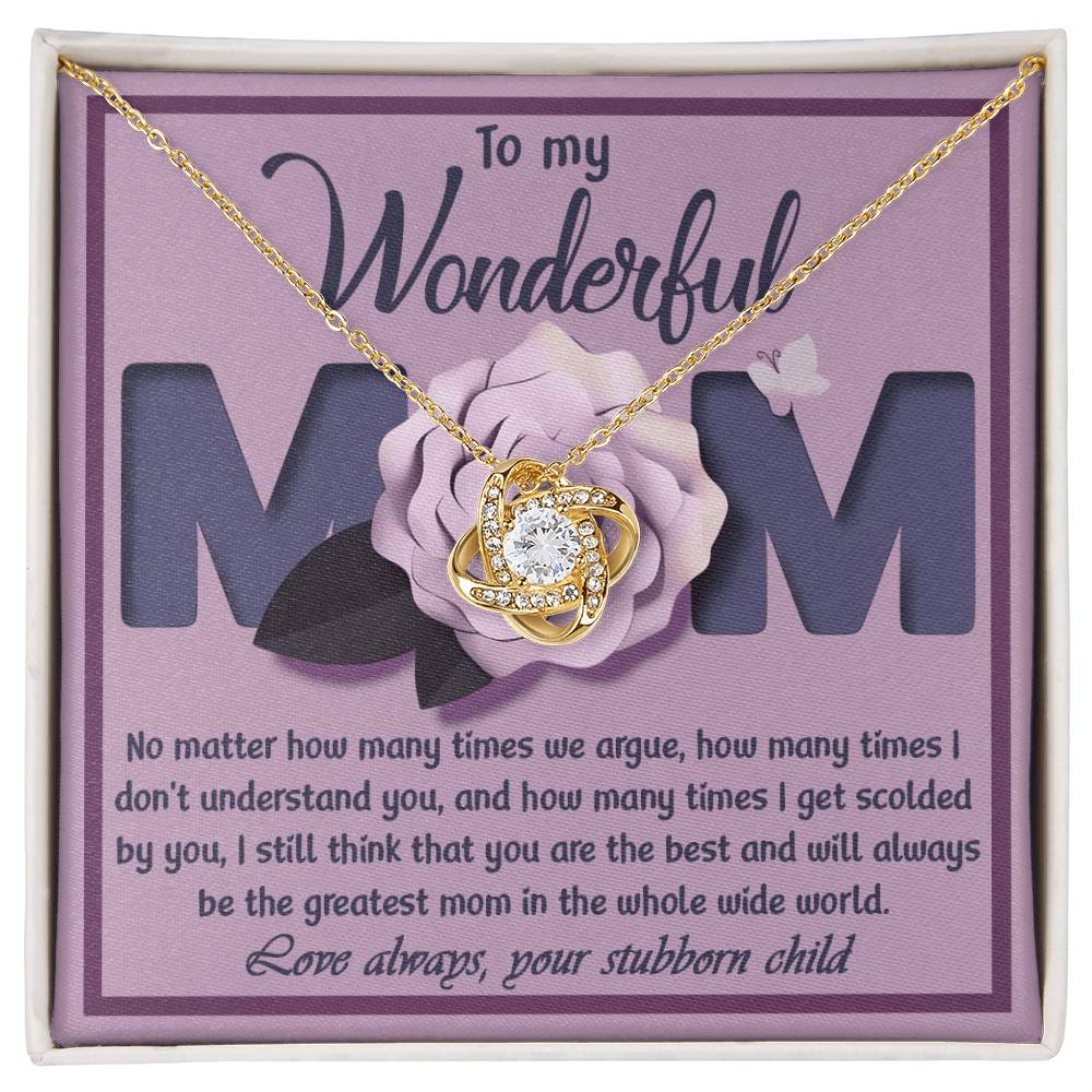 To My wonderful Mom Necklace