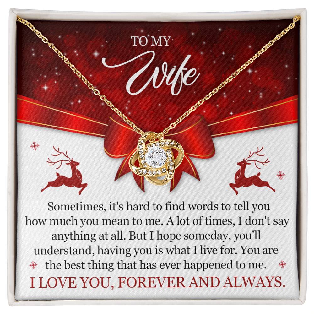 To My Wife Christmas Necklace