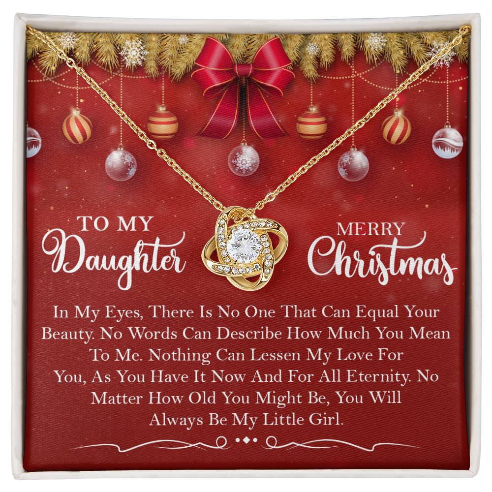 Merry Christmas to My little girl Necklace