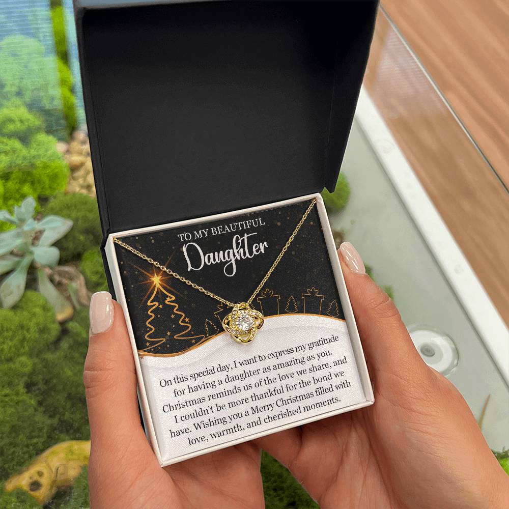 To my Beautiful Daughter Christmas Necklace