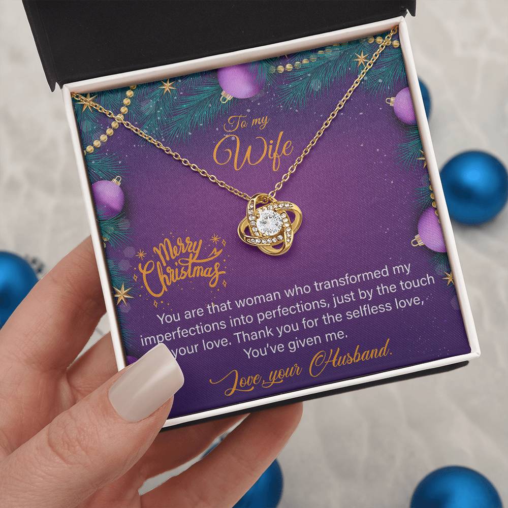 Merry Christmas To My Wife Necklace