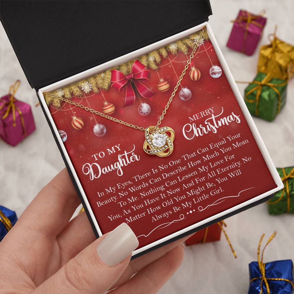 Merry Christmas to My little girl Necklace