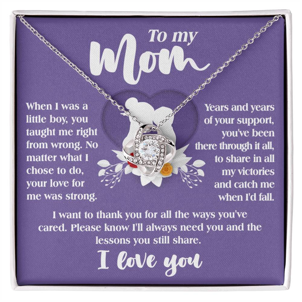 To my Mom Thank you Necklace