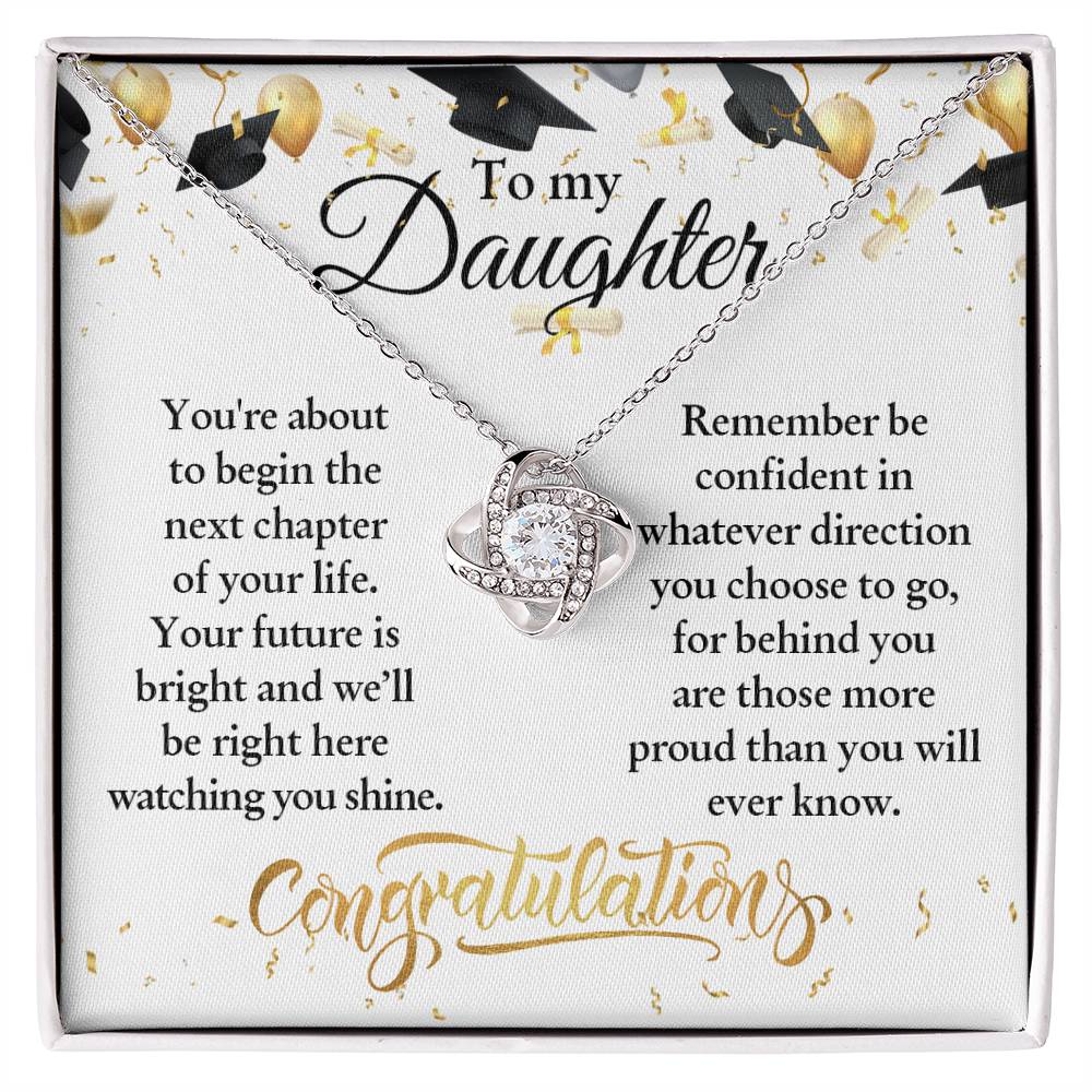 To My Daughter Congratulation on your Graduation Necklace