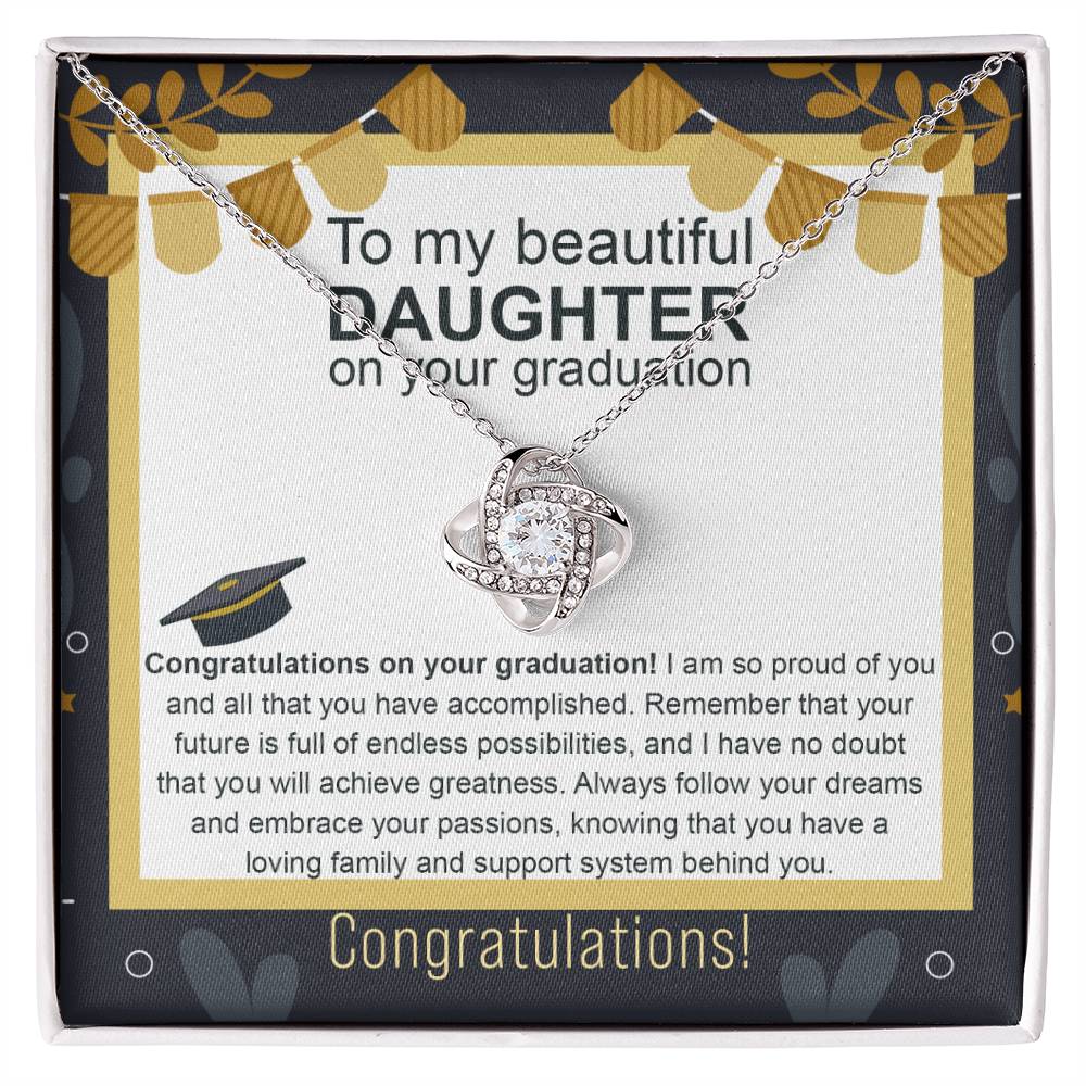 To my Beautiful Daughter On Your Graduation Necklace