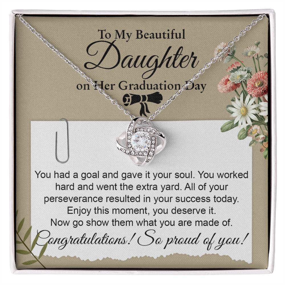To My Daughter Congratulations Necklace