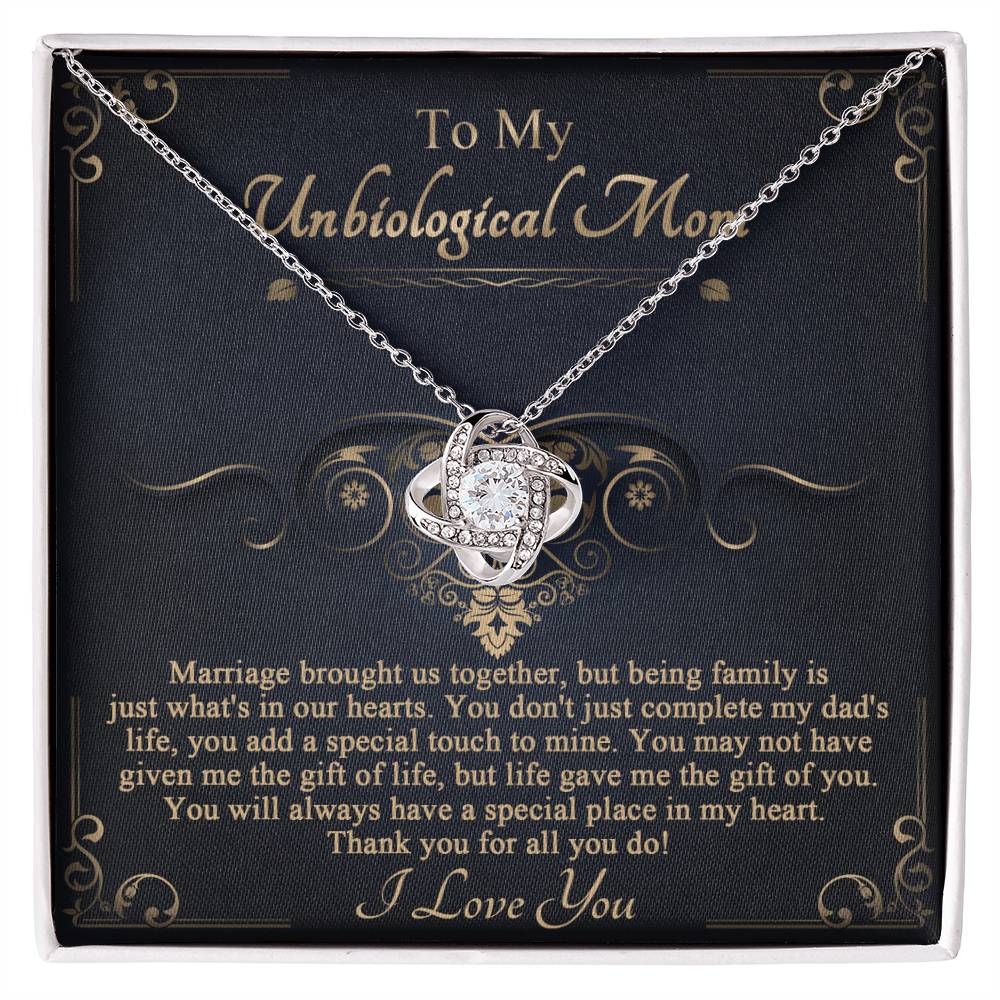 To My Unbiological Mom Necklace
