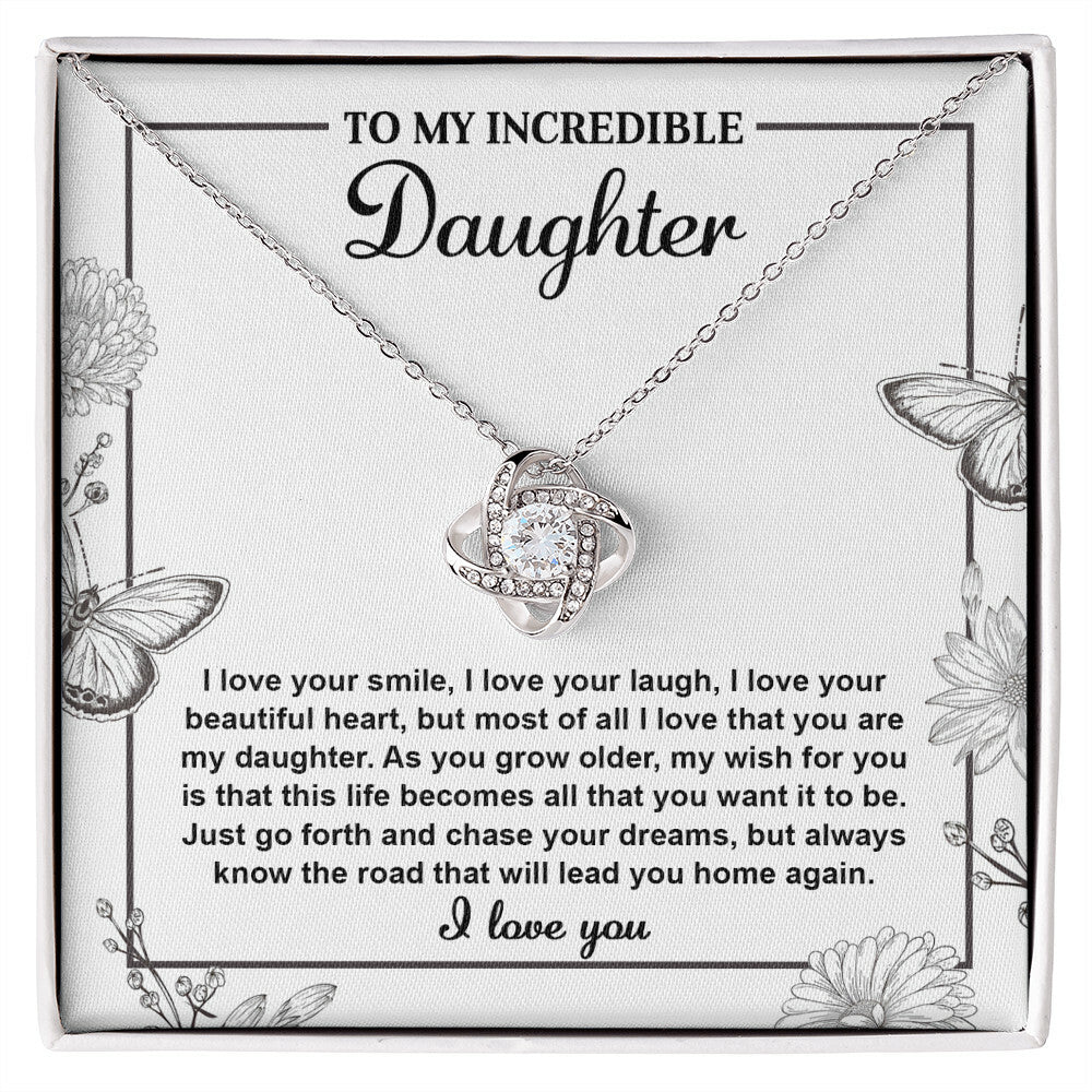 To My Incredible Daughter Necklace