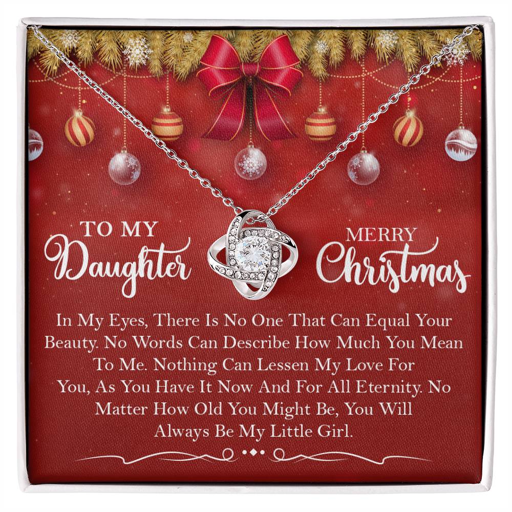 Merry Christmas to My little girl Necklace