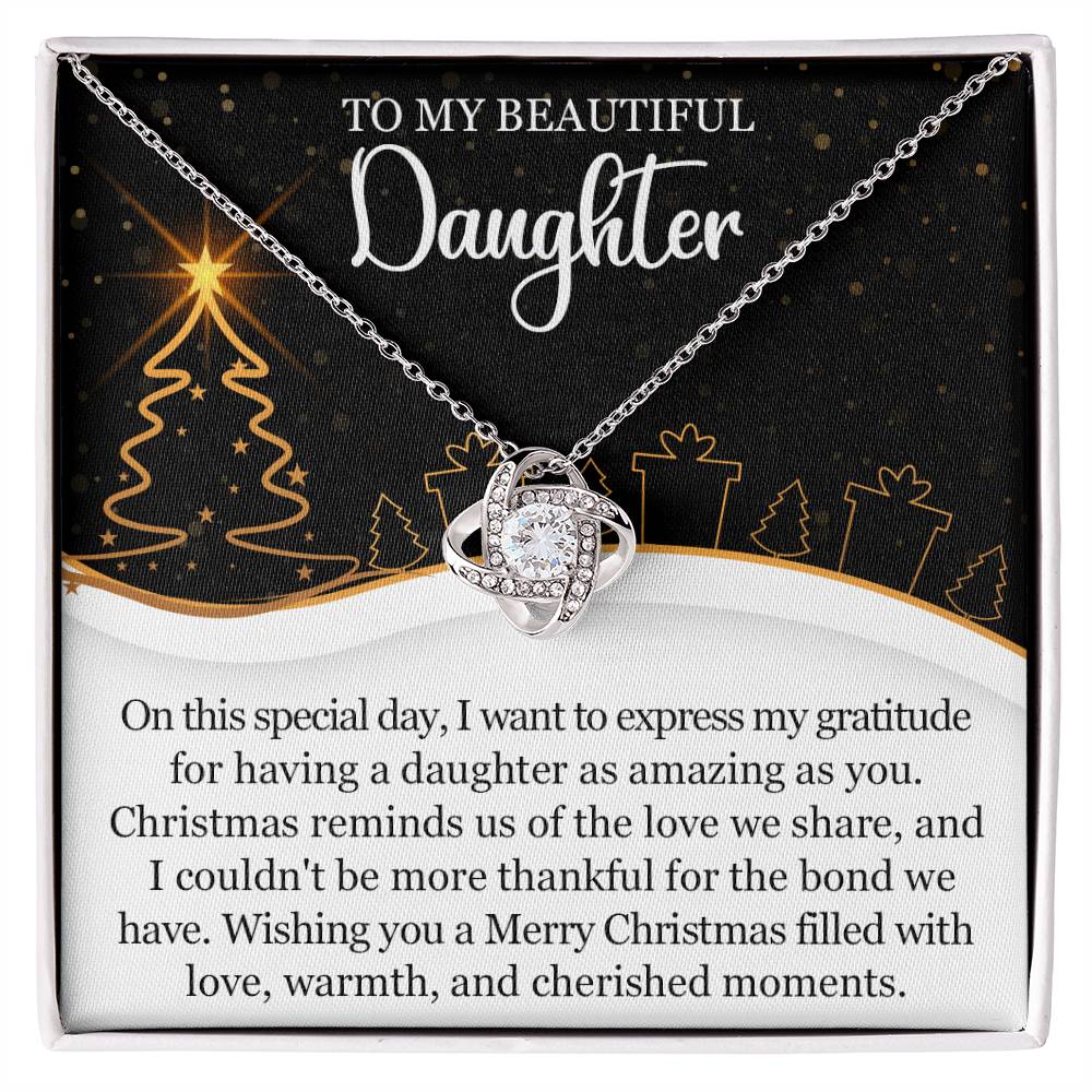 To my Beautiful Daughter Christmas Necklace