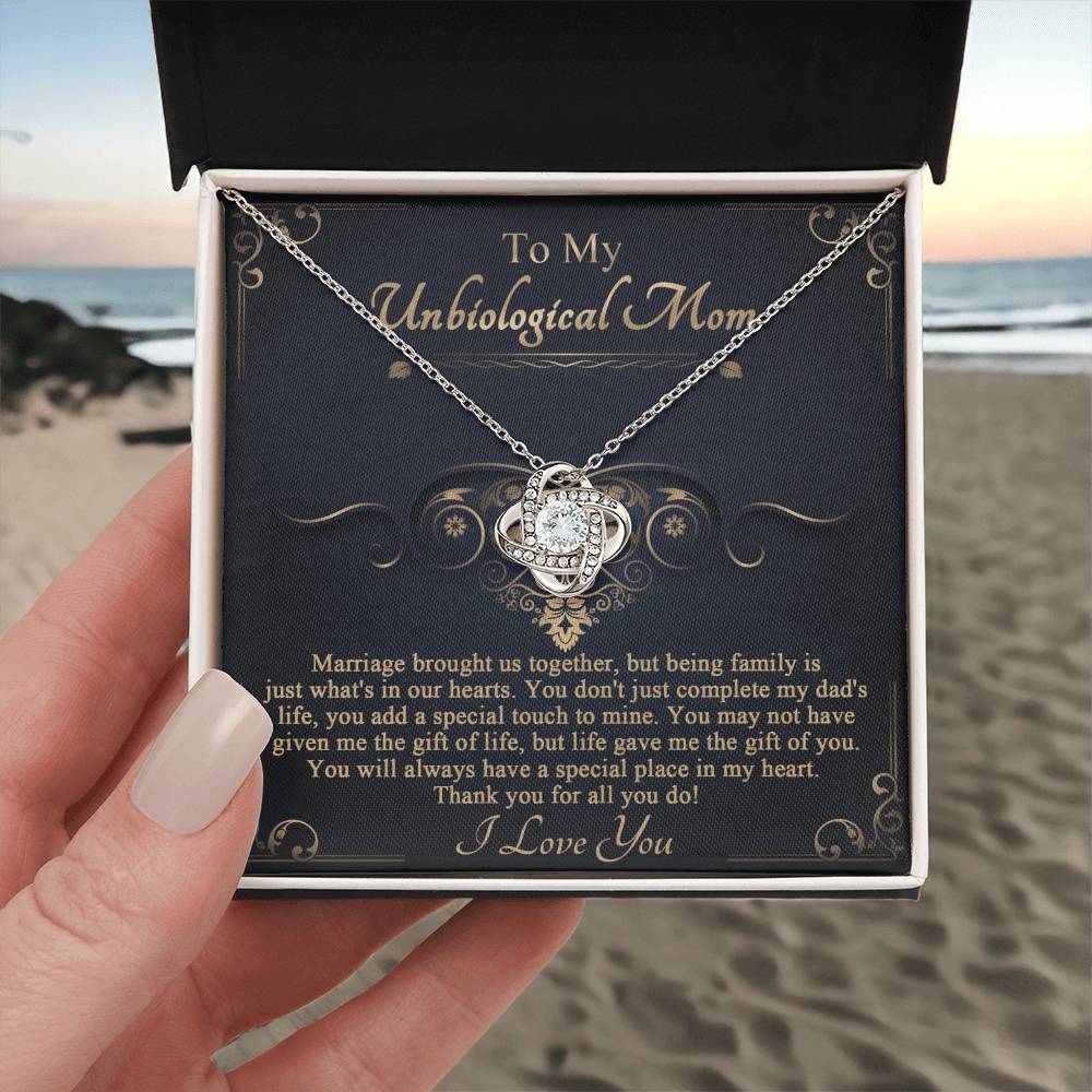 To My Unbiological Mom Necklace