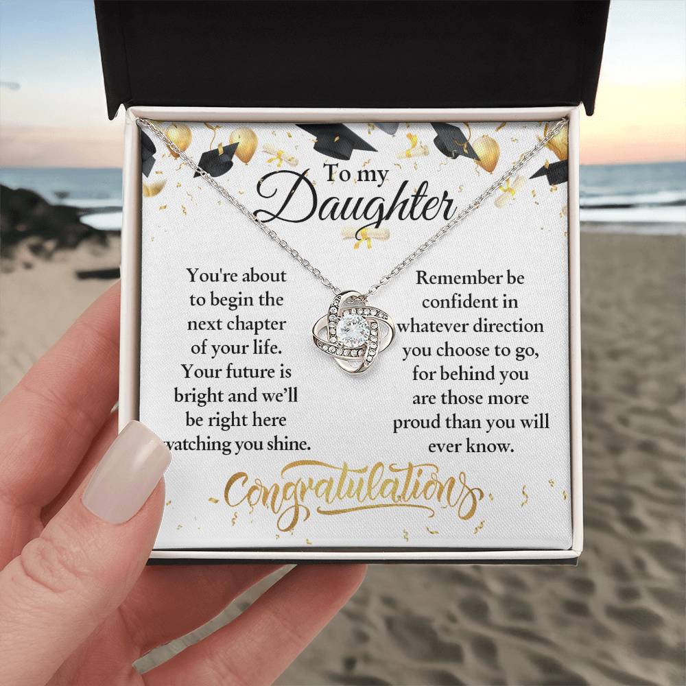 To My Daughter Congratulation on your Graduation Necklace