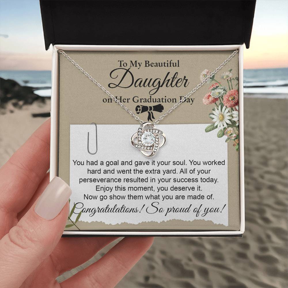 To My Daughter Congratulations Necklace