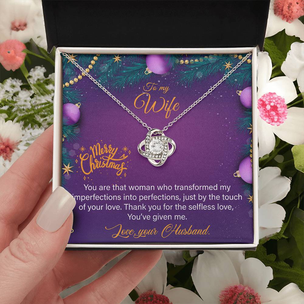 Merry Christmas To My Wife Necklace