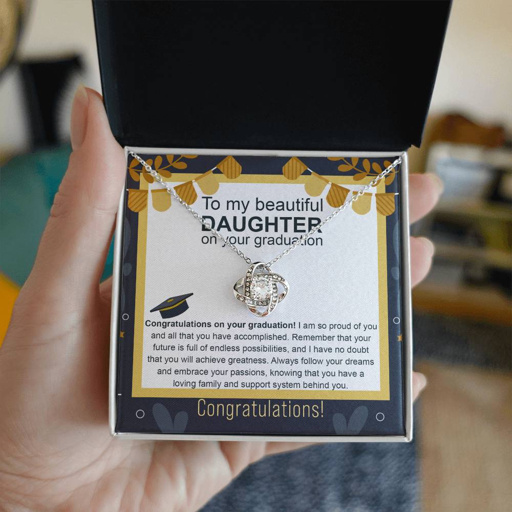 To my Beautiful Daughter On Your Graduation Necklace