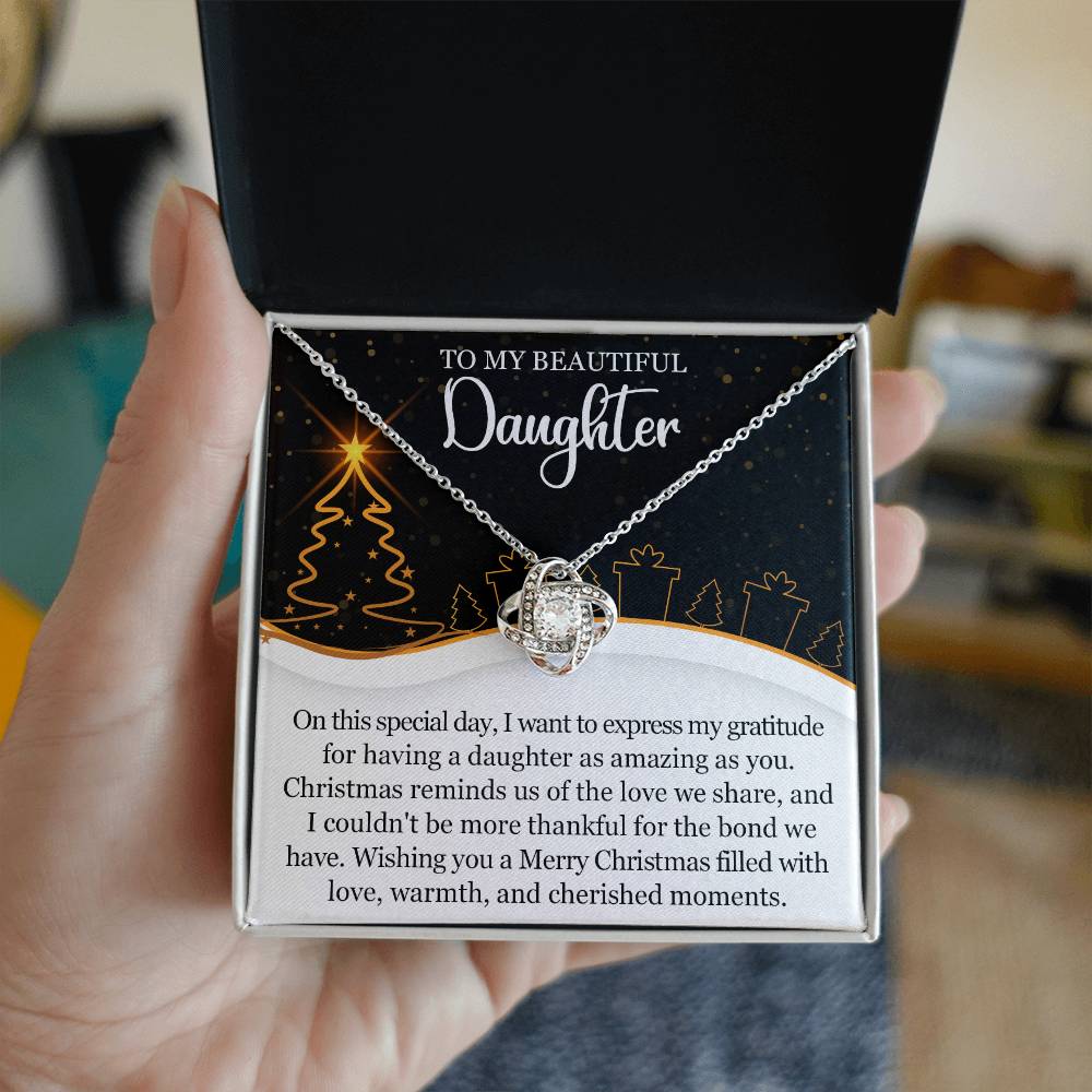To my Beautiful Daughter Christmas Necklace