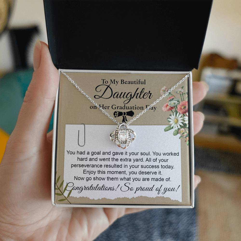 To My Daughter Congratulations Necklace