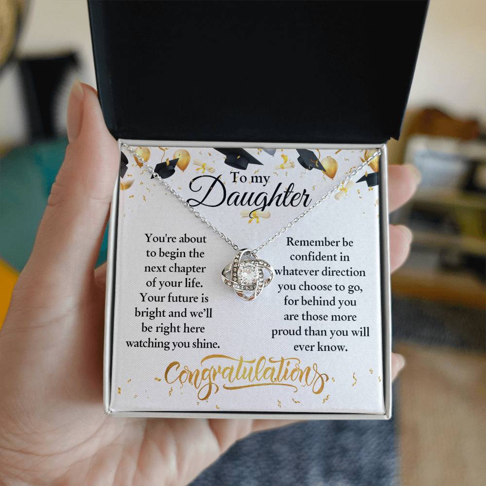 To My Daughter Congratulation on your Graduation Necklace