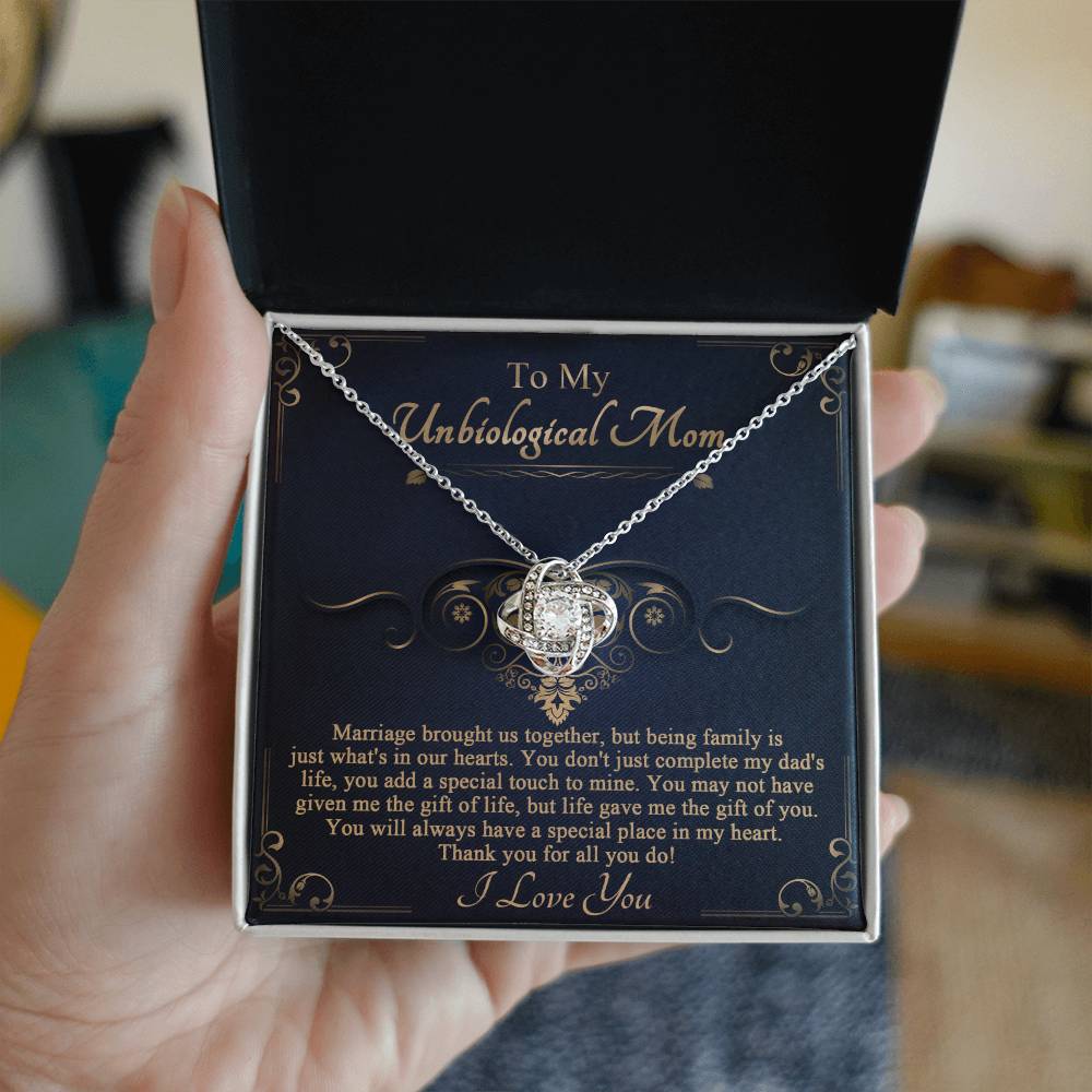 To My Unbiological Mom Necklace