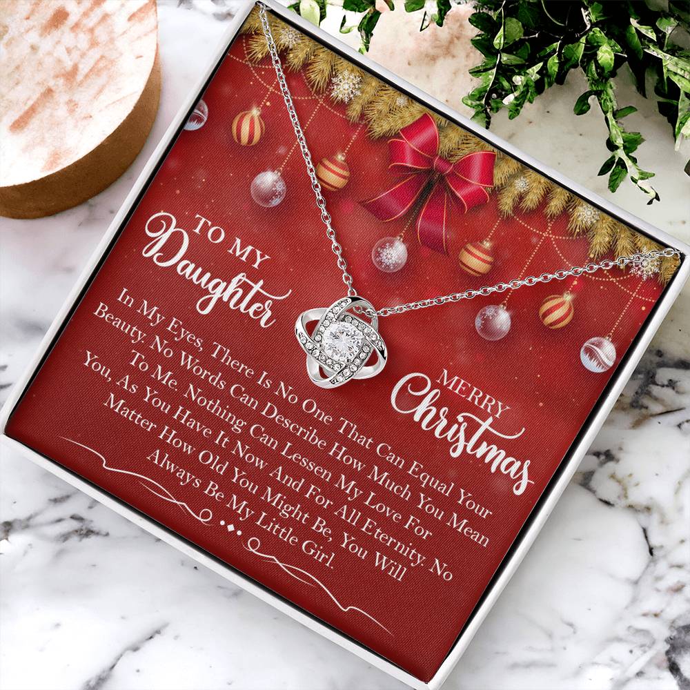 Merry Christmas to My little girl Necklace