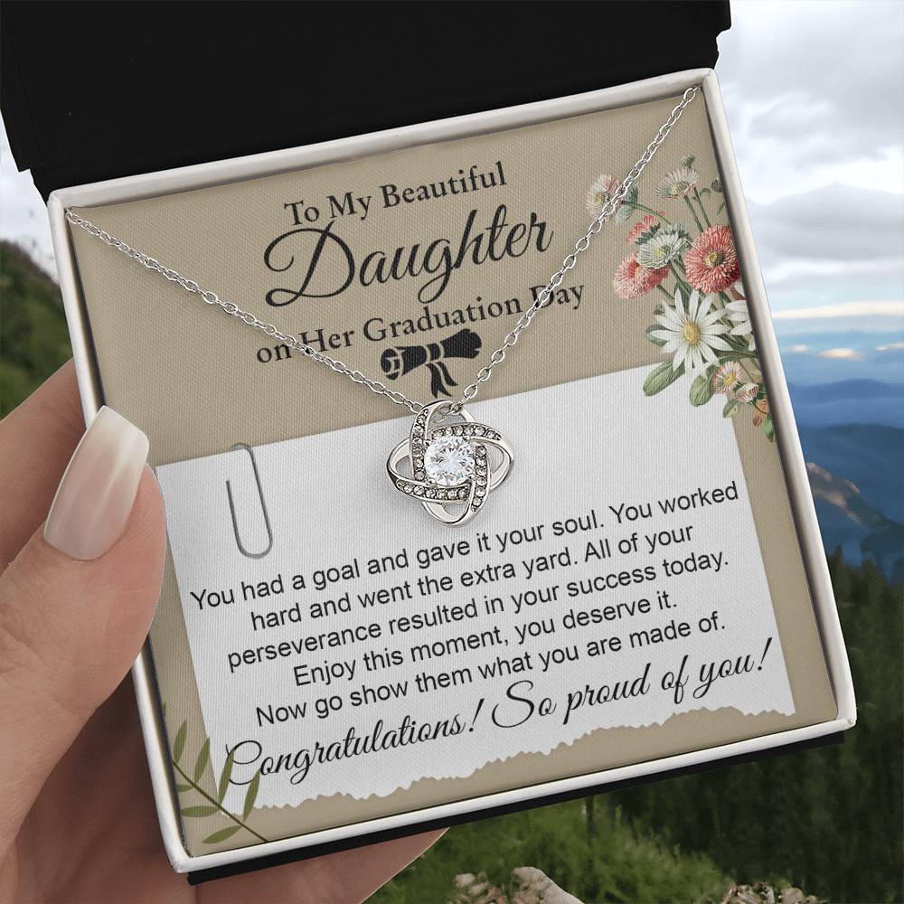 To My Daughter Congratulations Necklace