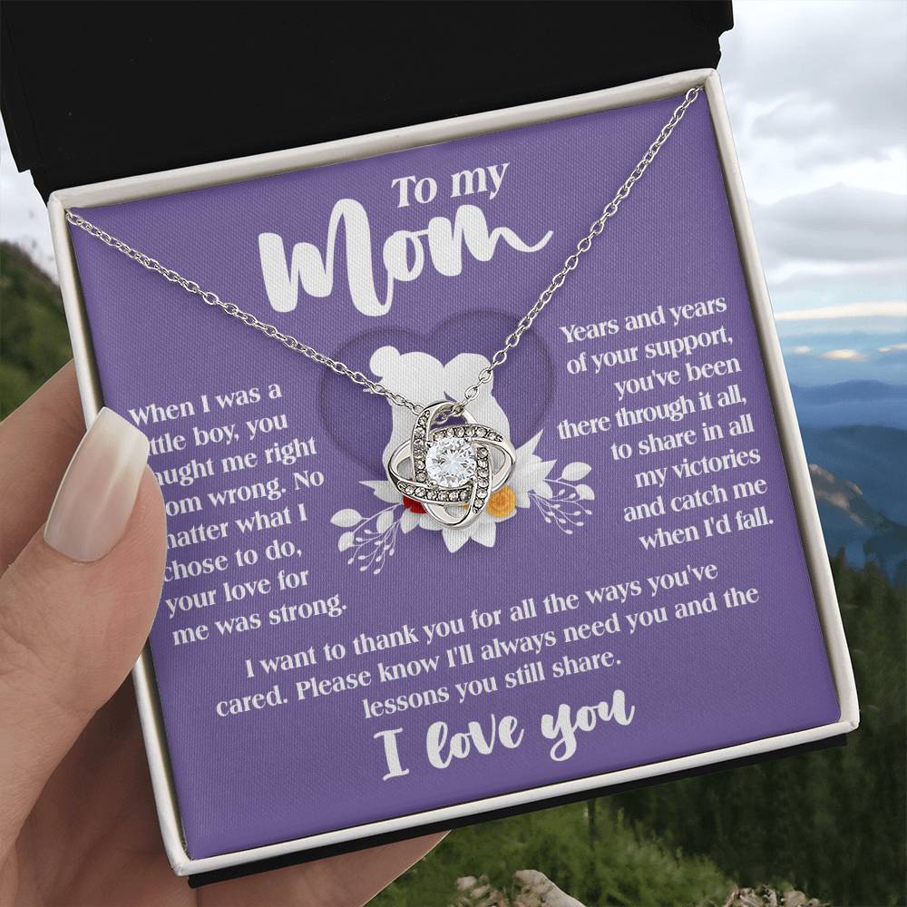 To my Mom Thank you Necklace