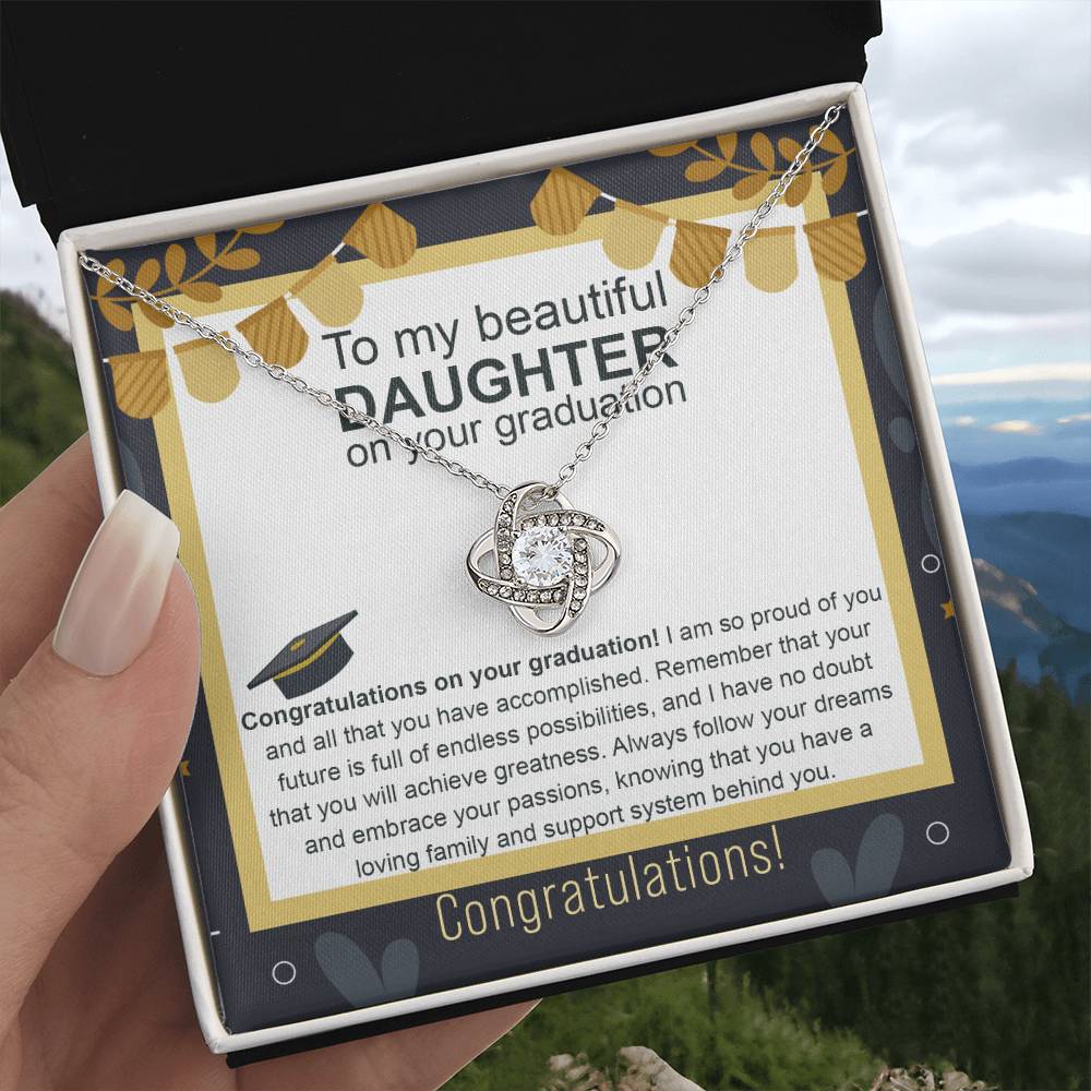 To my Beautiful Daughter On Your Graduation Necklace
