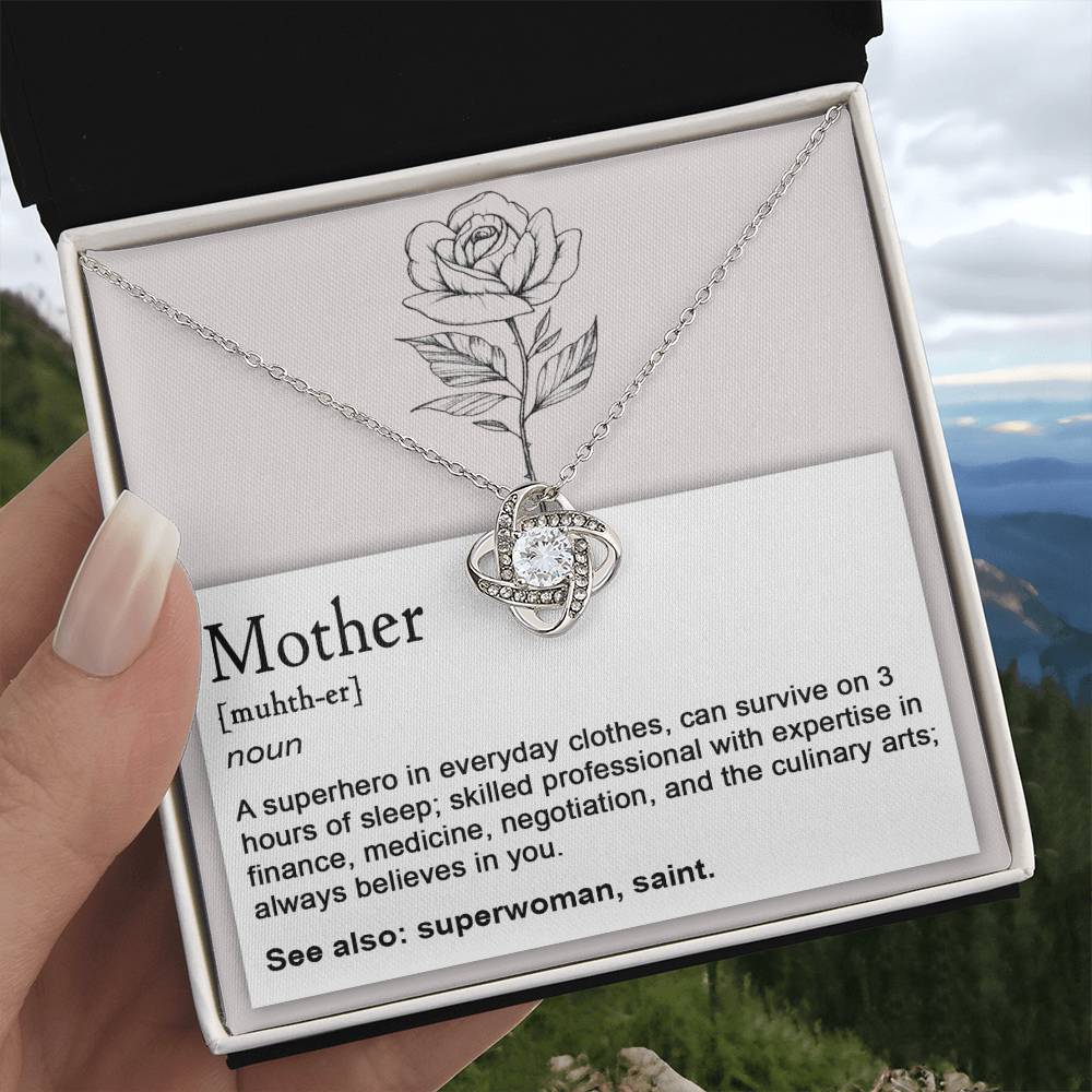 Mom Superhero Noun Necklace