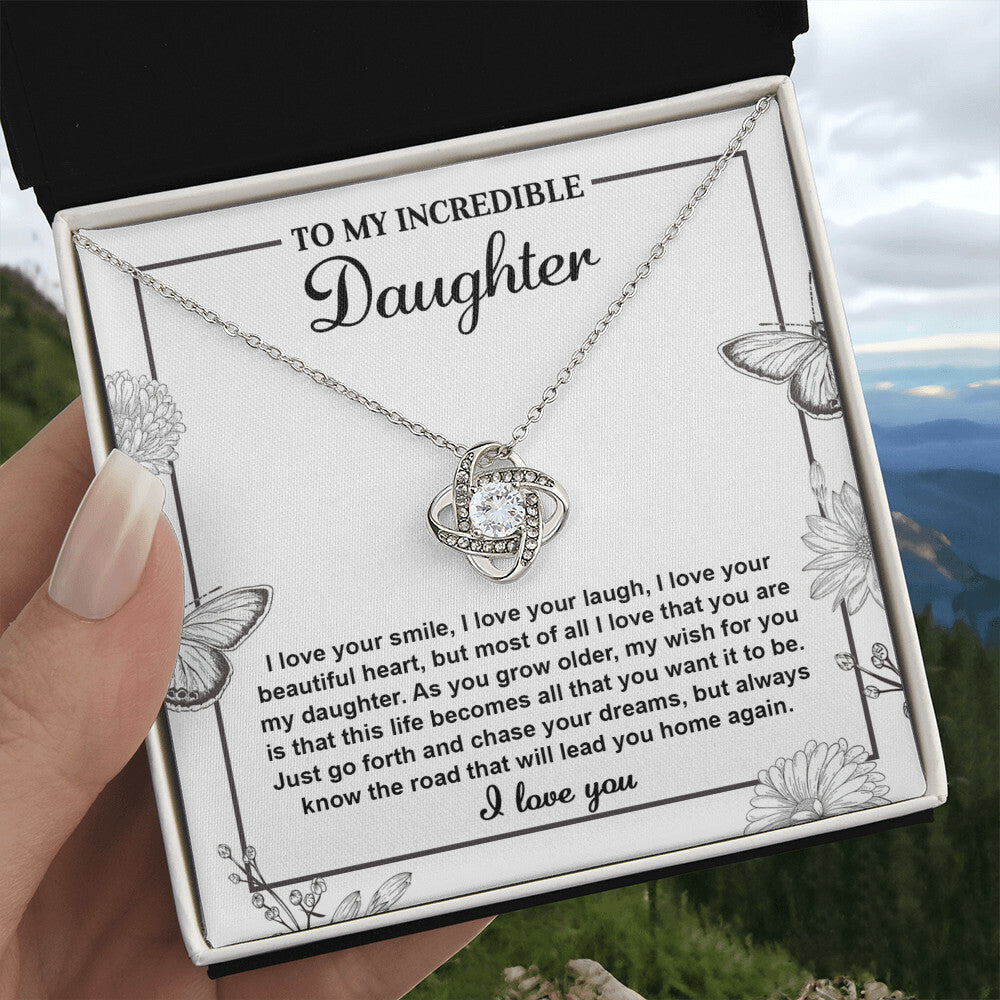 To My Incredible Daughter Necklace
