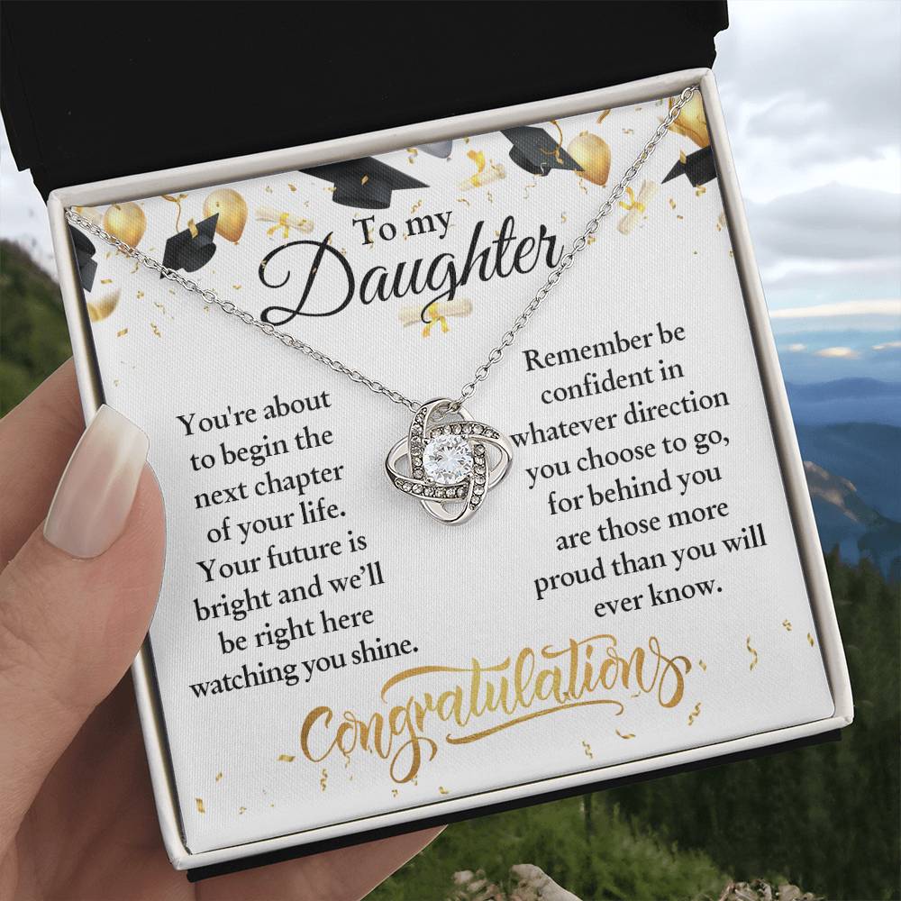 To My Daughter Congratulation on your Graduation Necklace