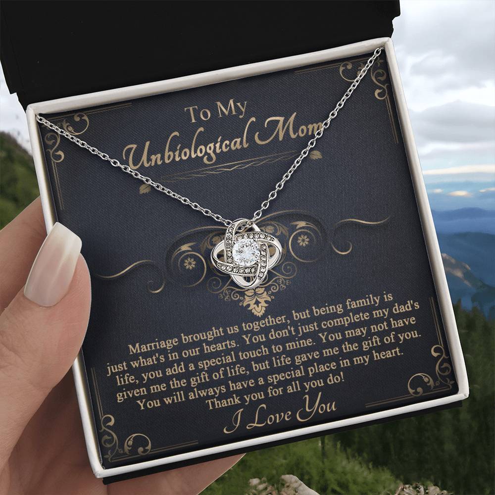 To My Unbiological Mom Necklace