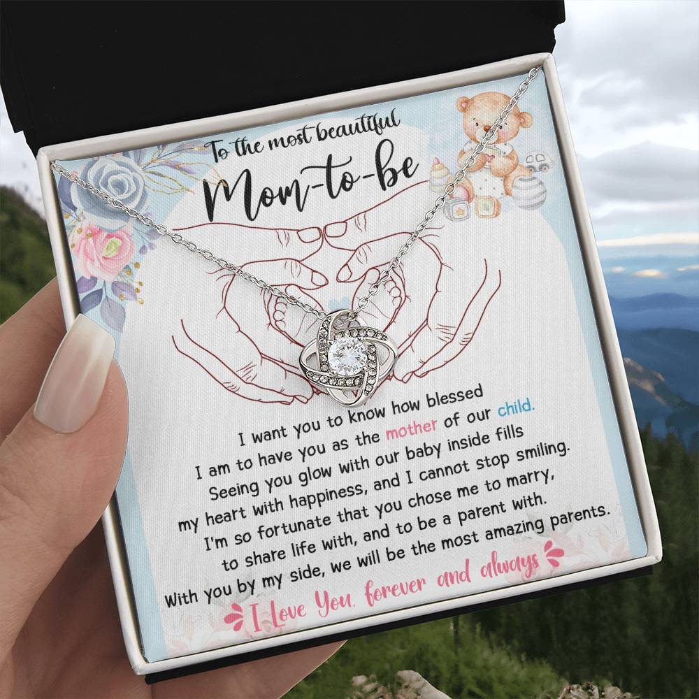 To The most beatiful Mom to be Necklace