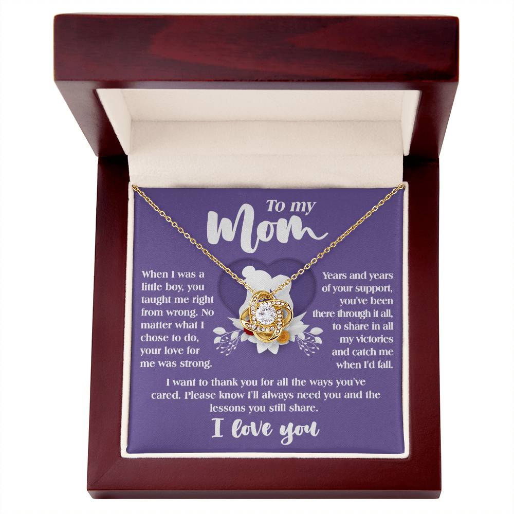 To my Mom Thank you Necklace