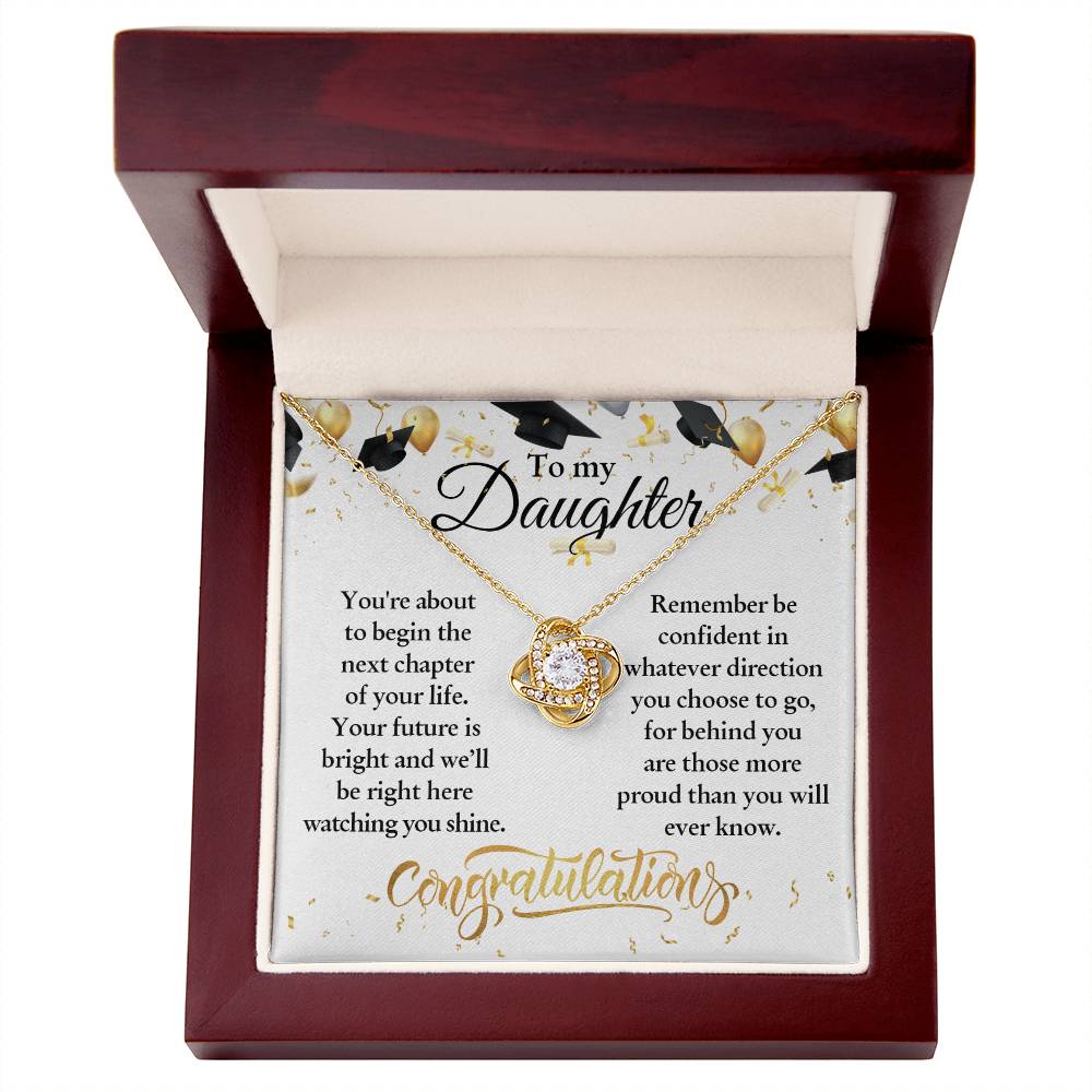 To My Daughter Congratulation on your Graduation Necklace
