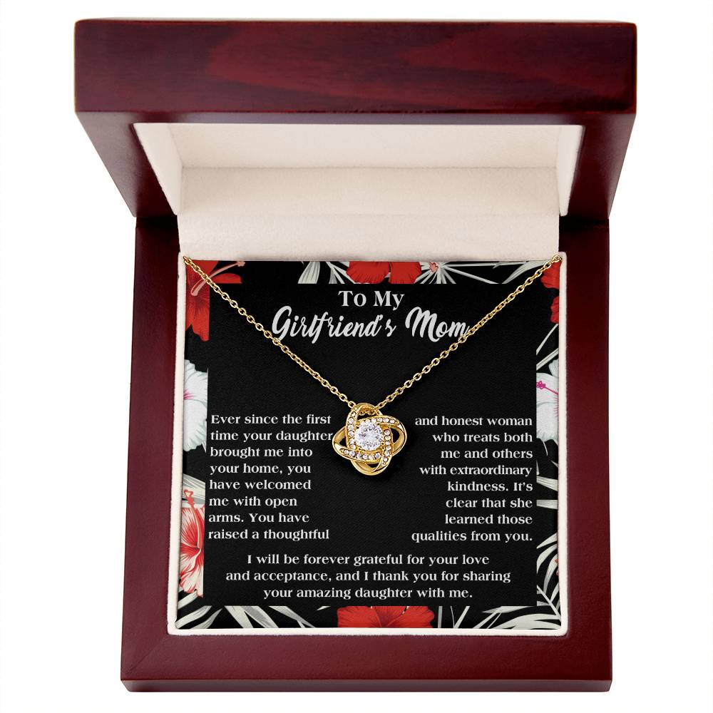 To My Girlfriend's Mom Forever Grateful Necklace