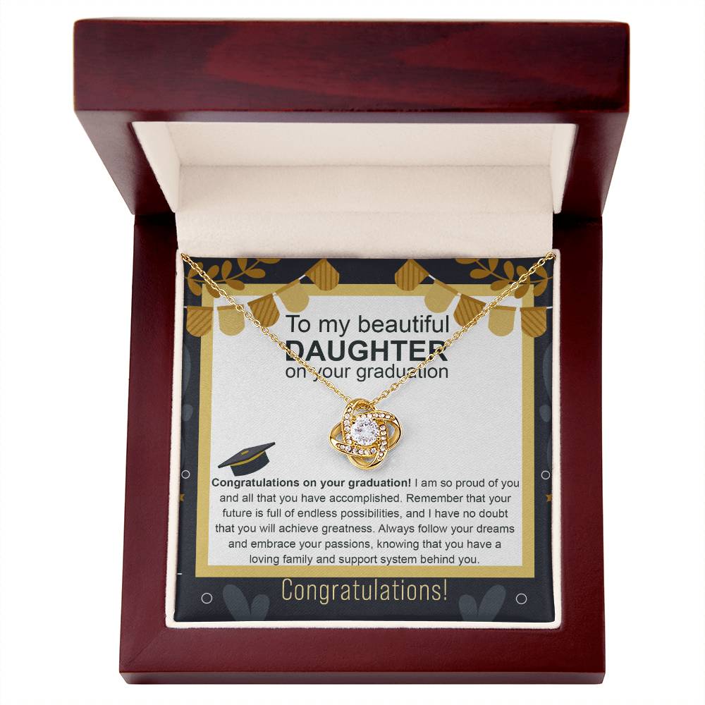 To my Beautiful Daughter On Your Graduation Necklace
