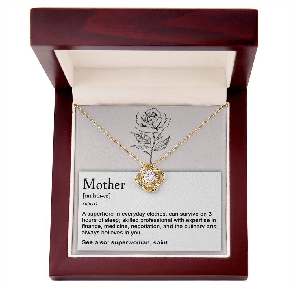 Mom Superhero Noun Necklace