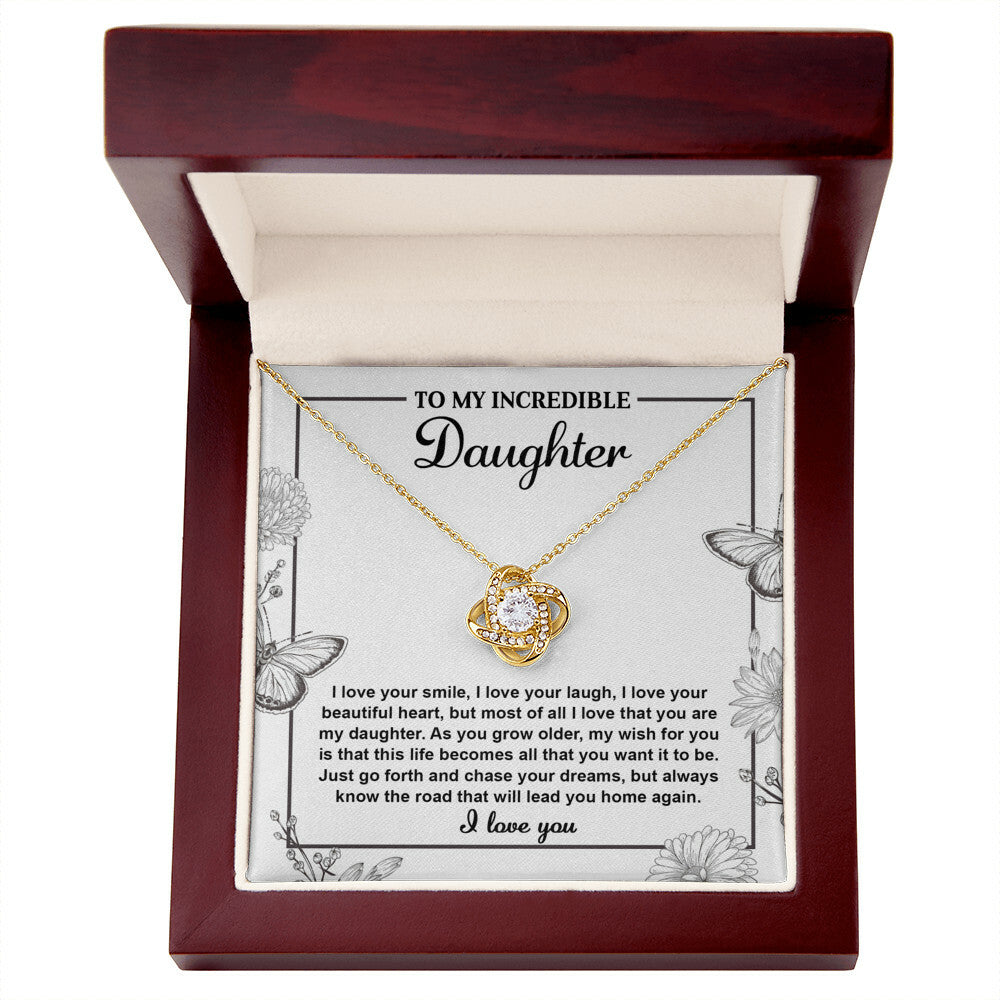 To My Incredible Daughter Necklace